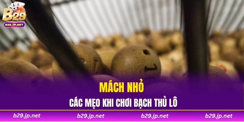 Mách nhỏ các mẹo khi chơi bạch thủ lô