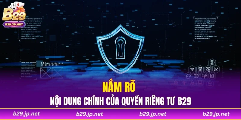 Nắm rõ nội dung chính của quyền riêng tư B29